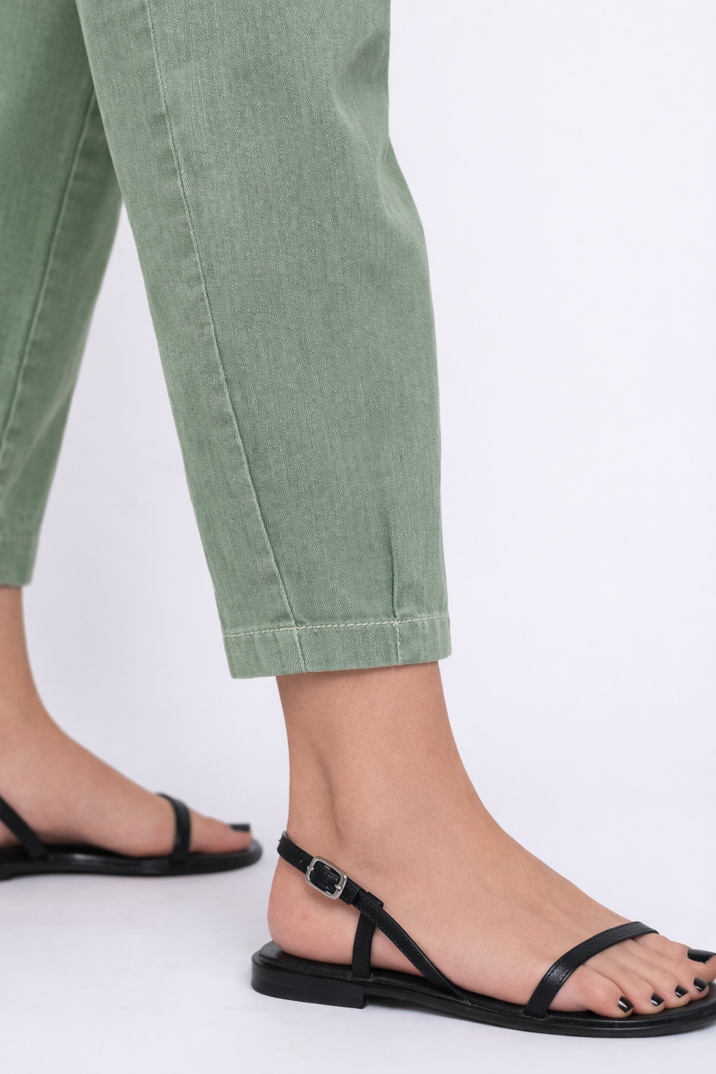 Pantalone Gilda in Denim elasticizzato SALVIA