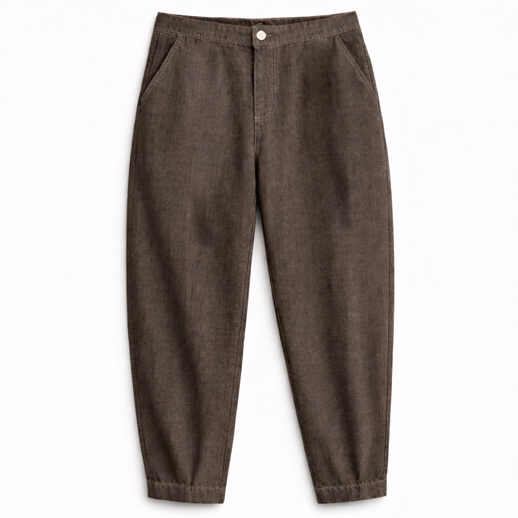 Pantalone Gilda in Denim elasticizzato CIOCCOLATO