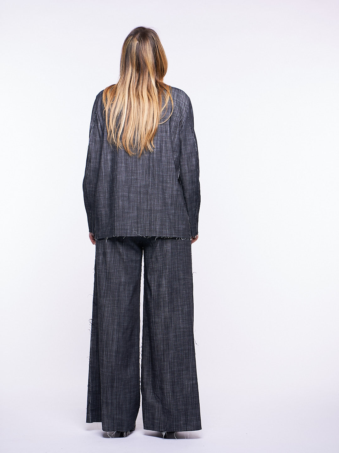 Giacca jeans Spagno in Denim elasticizzato NERO