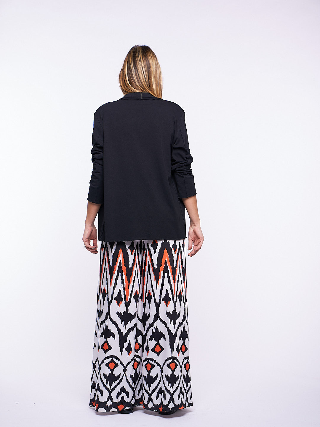 Pantalone Wally Ikat in Twil elasticizzato