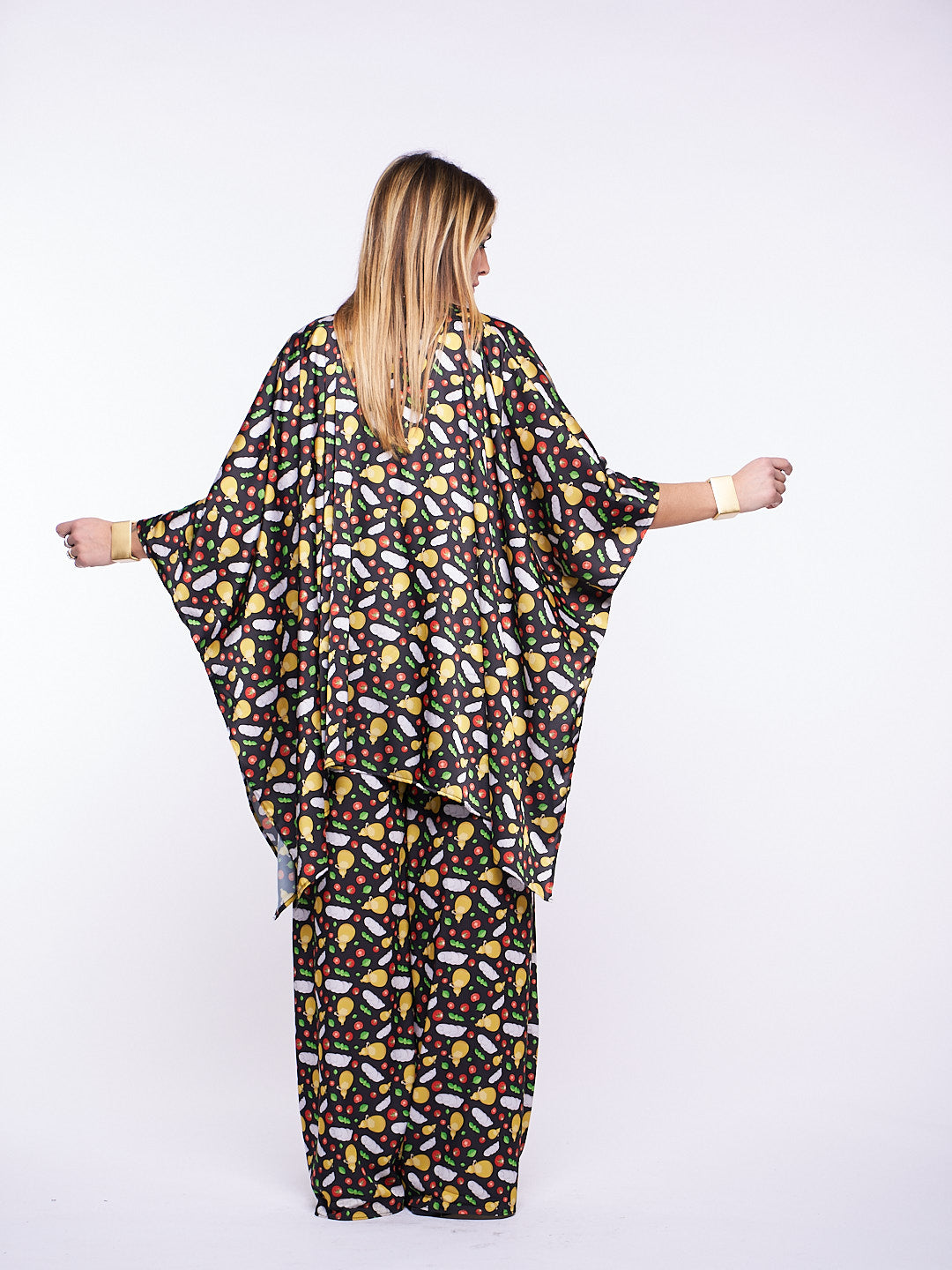 Caftano Salina Fior di Latte in Raso