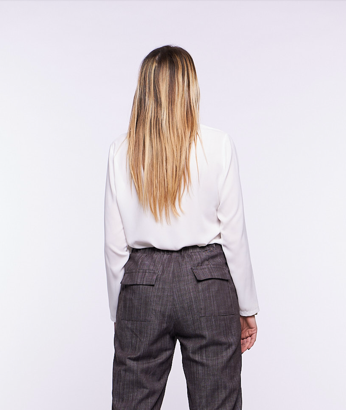 Blusa Cory in Doppia Georgette BIANCO