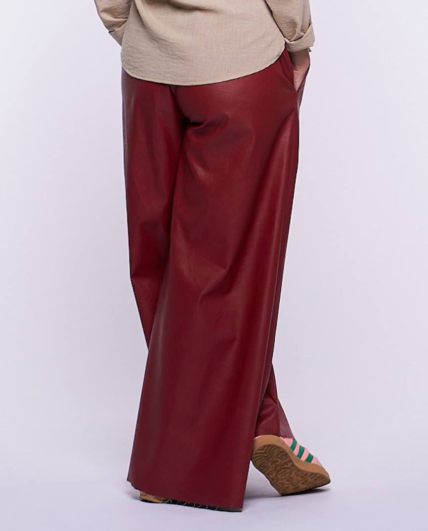 Pantalone Wally Ecopelle BURGUNDY