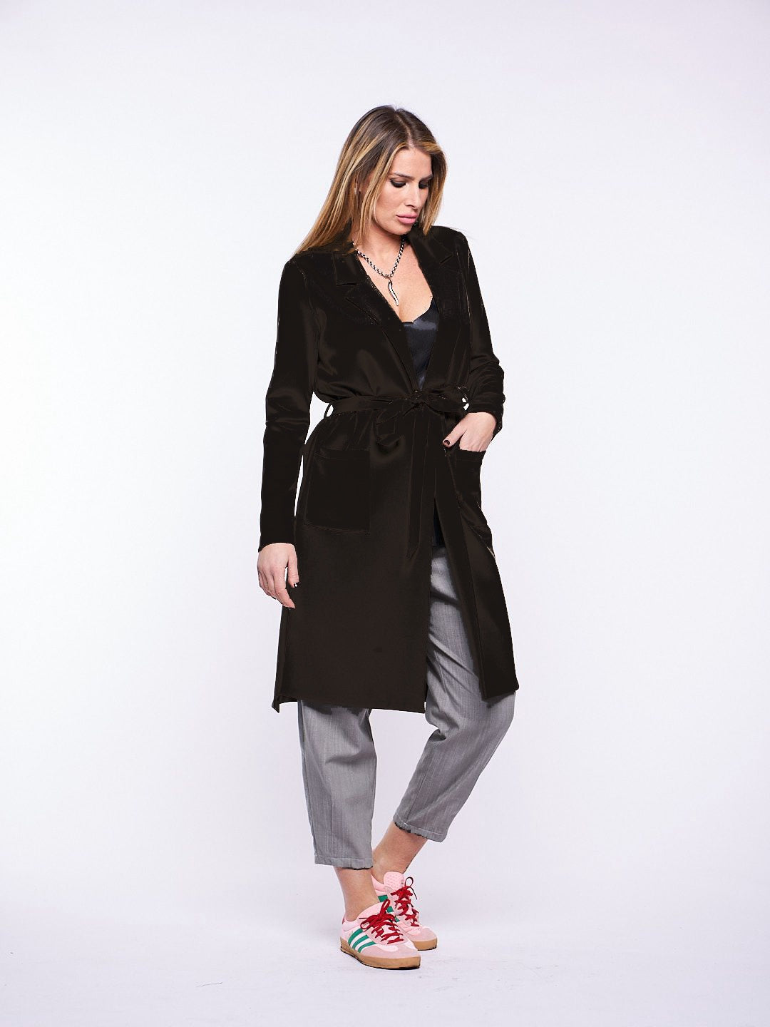 Trench Annabelle in neoprene NERO