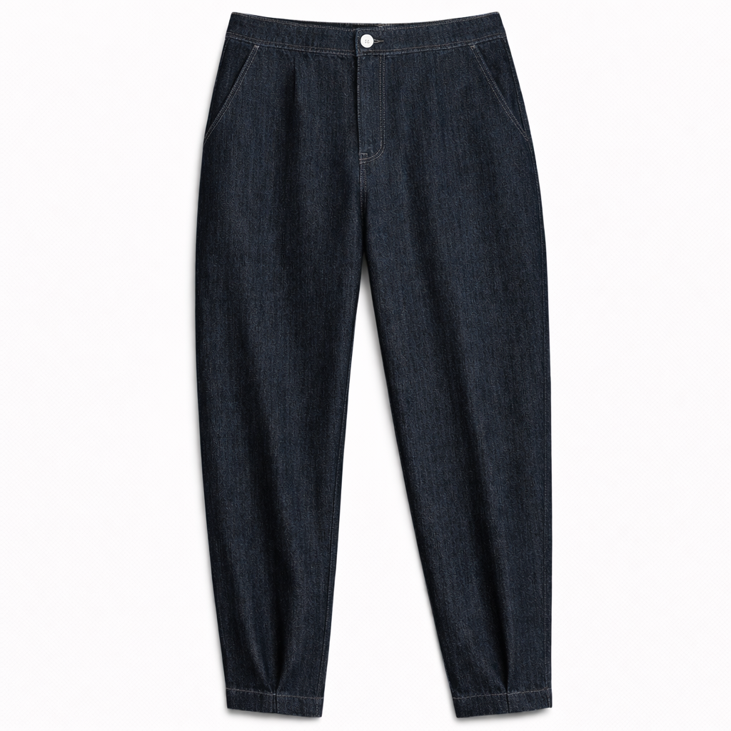 Pantalone Gilda in Denim elasticizzato NERO