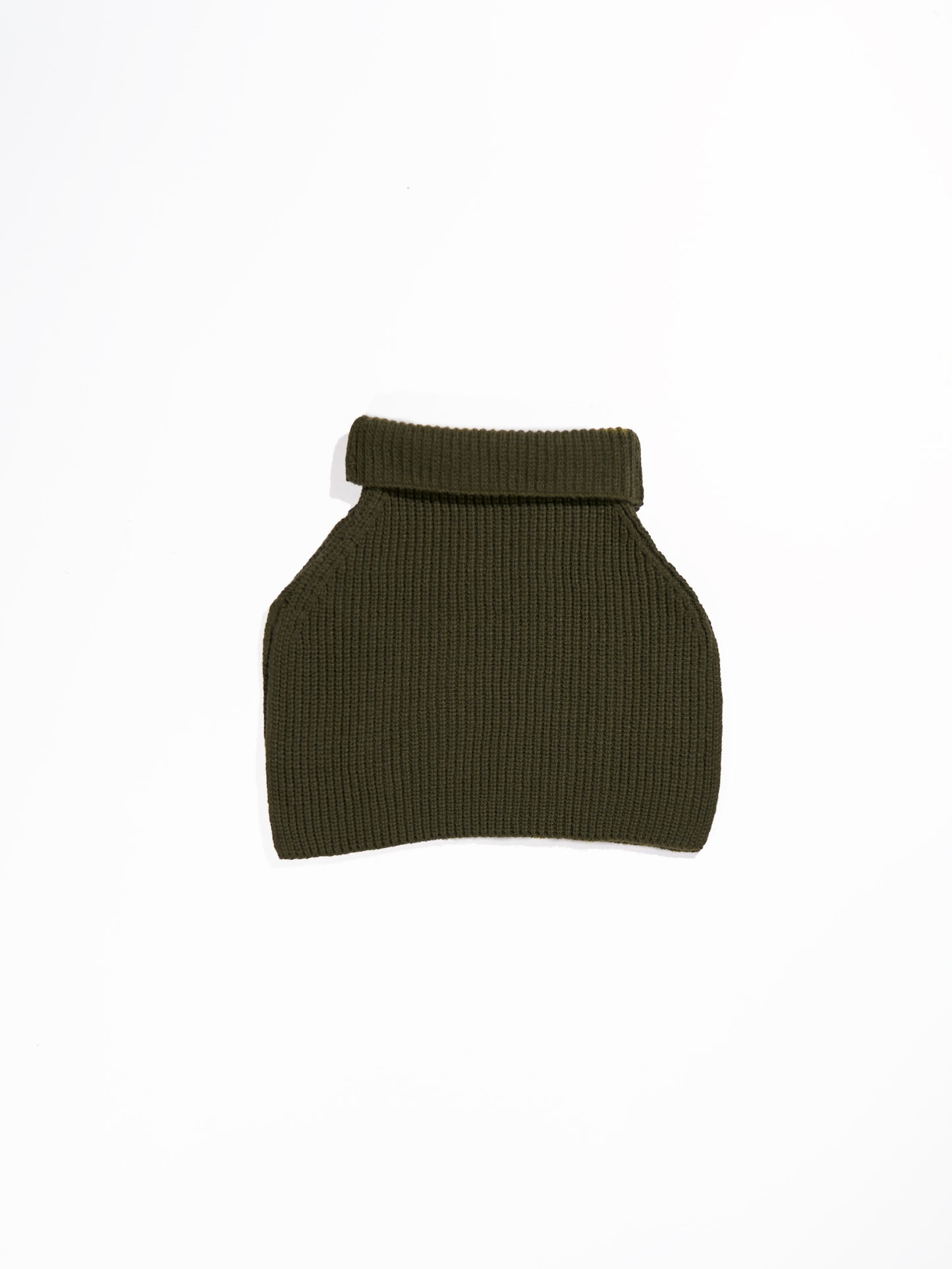 Micro Poncho Poppy in misto lana VERDE MILITARE