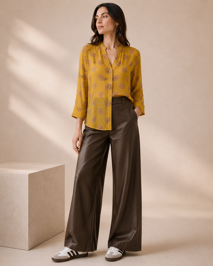 Pantalone Wally Ecopelle cioccolato