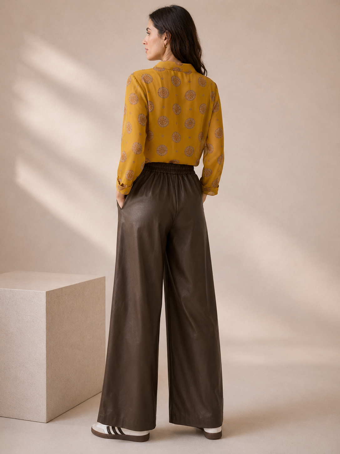 Pantalone Wally Ecopelle cioccolato