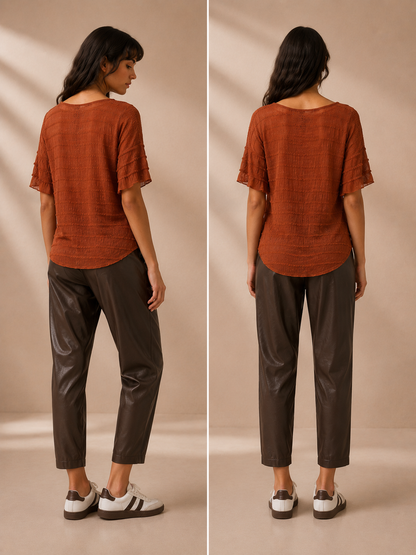 Blusa AURY  in SEERSUCKER TABASCO