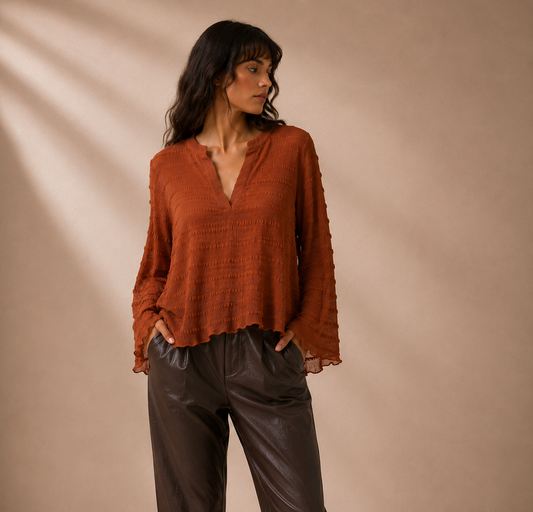 Blusa DANY  in SEERSUCKER TABASCO