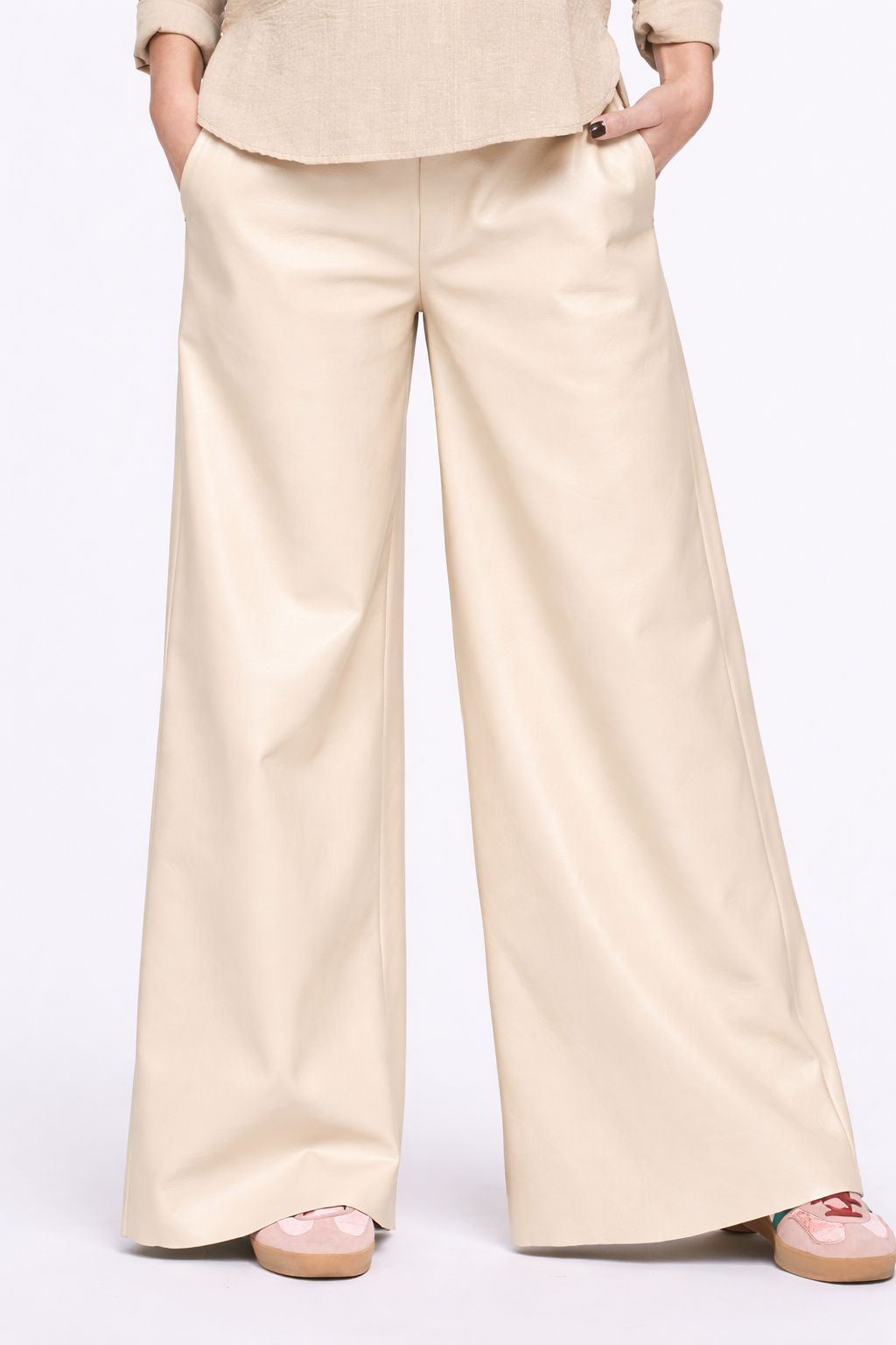 Pantalone Wally Ecopelle VANIGLIA