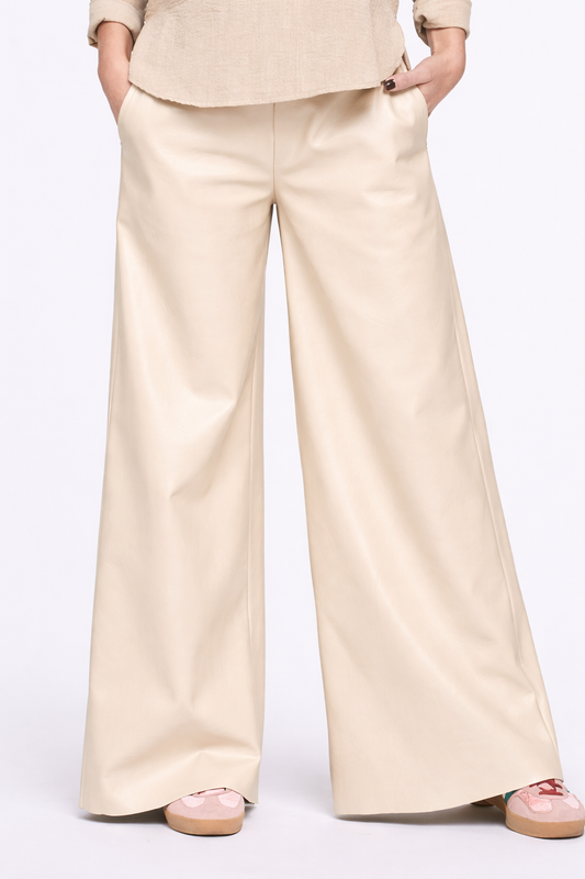 Pantalone Wally Ecopelle VANIGLIA