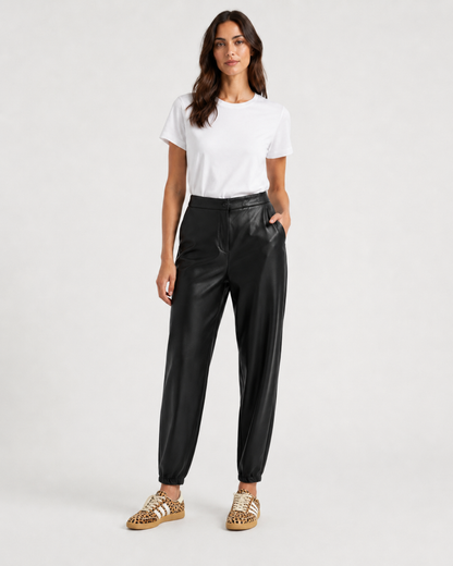 Pantalone Gilda in ecopelle NERO