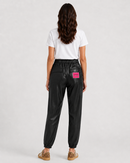 Pantalone Gilda in ecopelle NERO