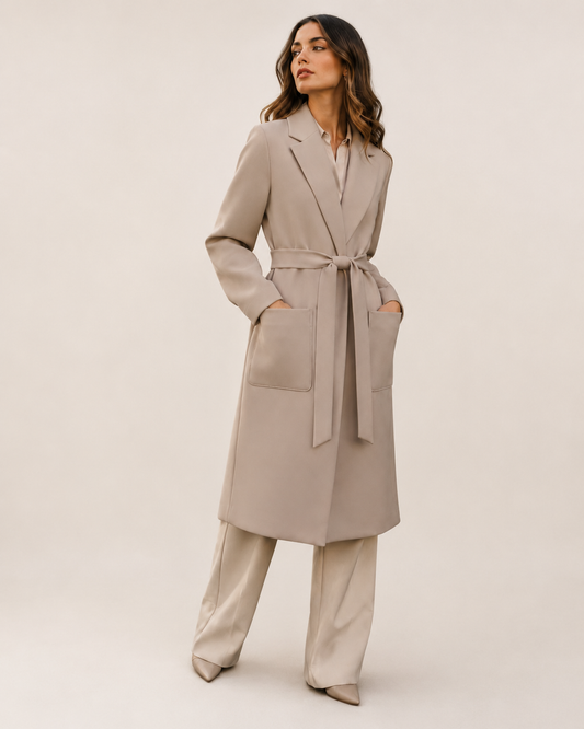 Trench Annabelle in neoprene VANIGLIA