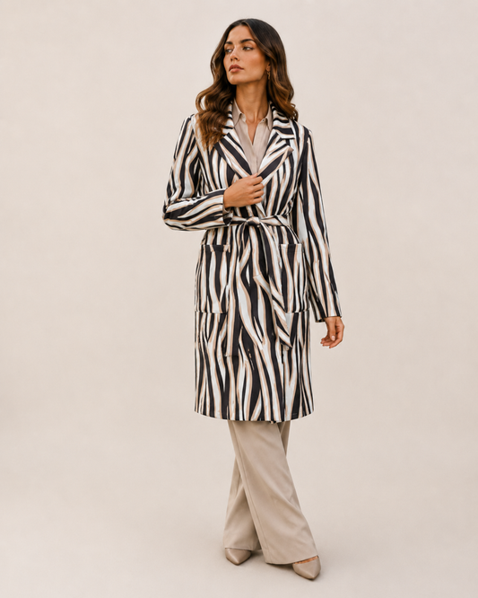 Trench Annabelle Zebra in neoprene