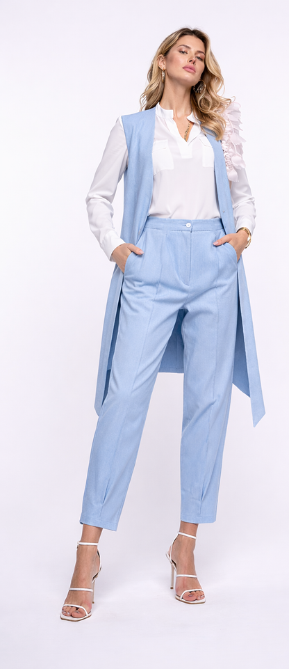 Gilet Momy in Denim elasticizzato ROSA