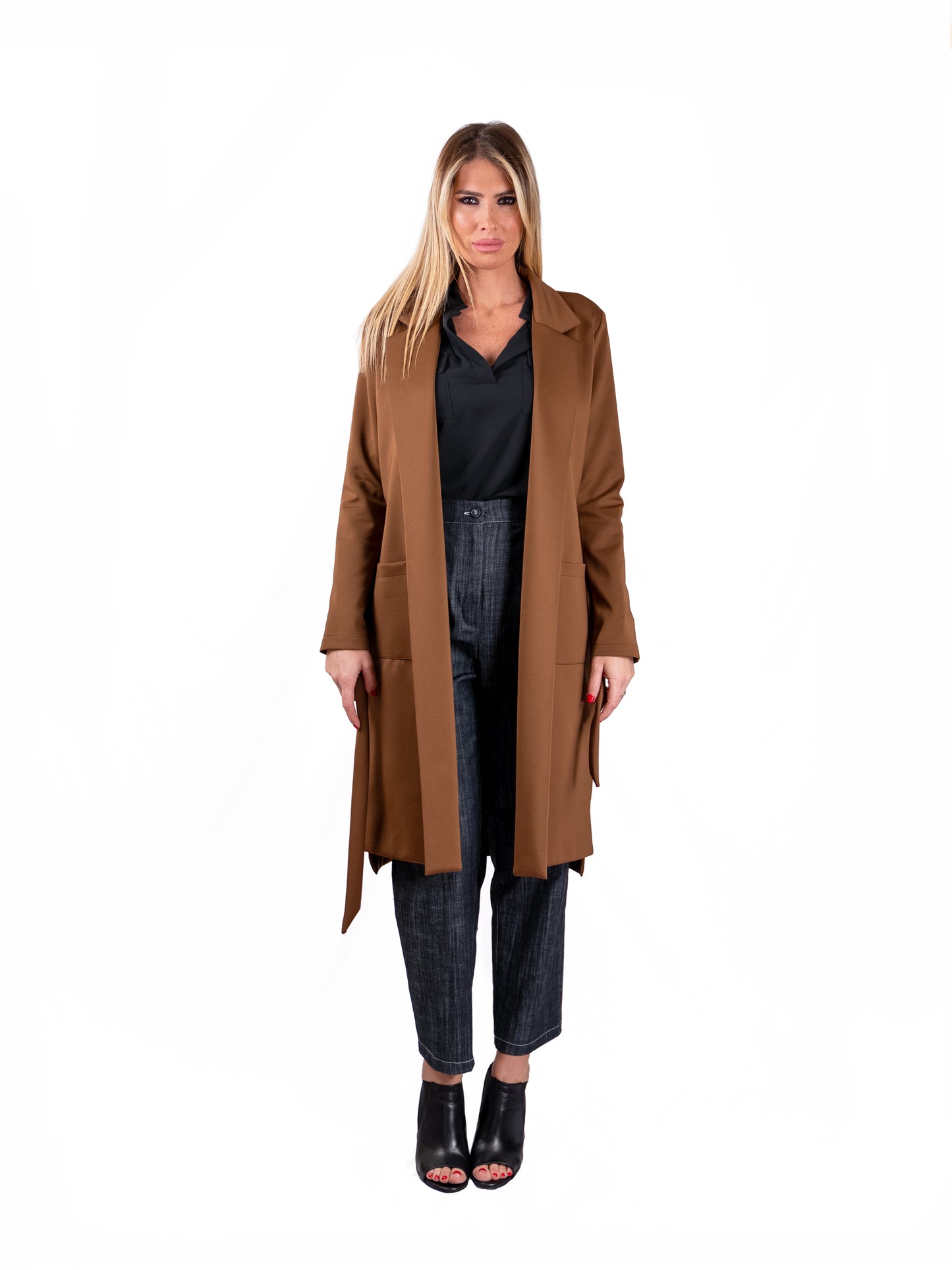 Trench Annabelle in neoprene BRUCIATO