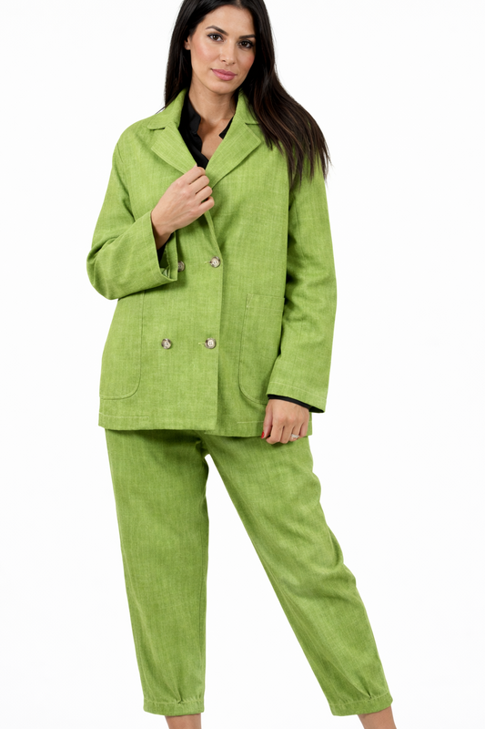 Pantalone Gilda in Denim elasticizzato AVOCADO