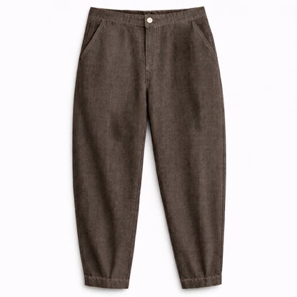 Pantalone Gilda in Denim elasticizzato CIOCCOLATO