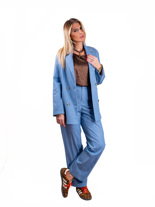 Giacca db Giammy Denim elasticizzato AZZURRO POLVERE