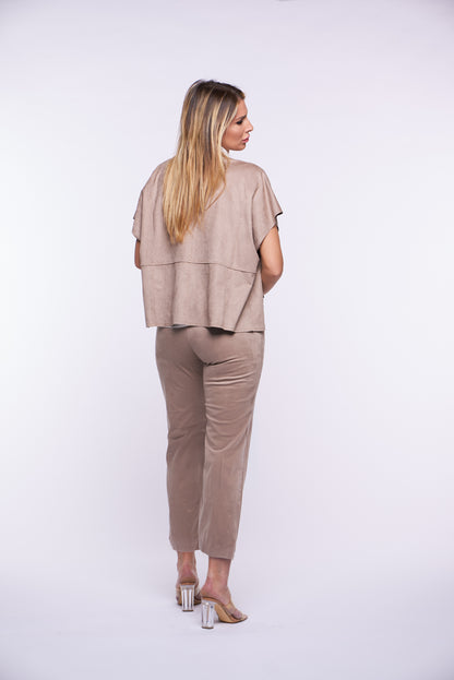 Giacchino smanicato Lizzy Suede effetto dainetto DESERT