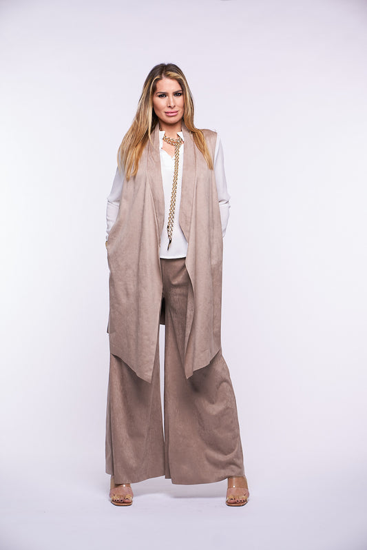 Gilet Momy in Suede effetto dainetto DESERT