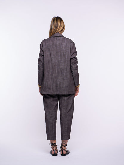 Giacca db Giammy Denim elasticizzato MARRONE