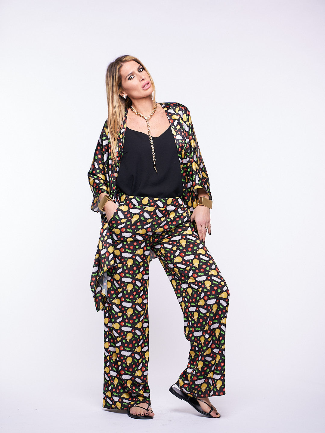 Pantalone Wally Fior di Latte in Twill elasticizzato