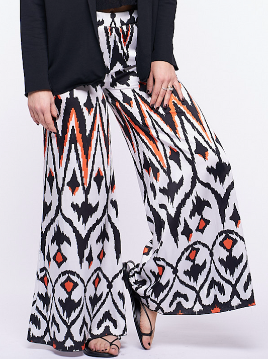 Pantalone Wally Ikat in Twil elasticizzato