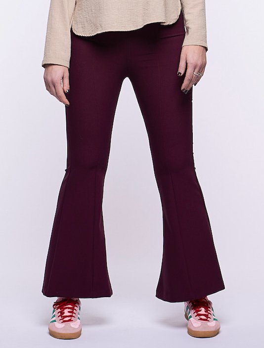Pantalone Ale Scuba crepe BURGUNDY