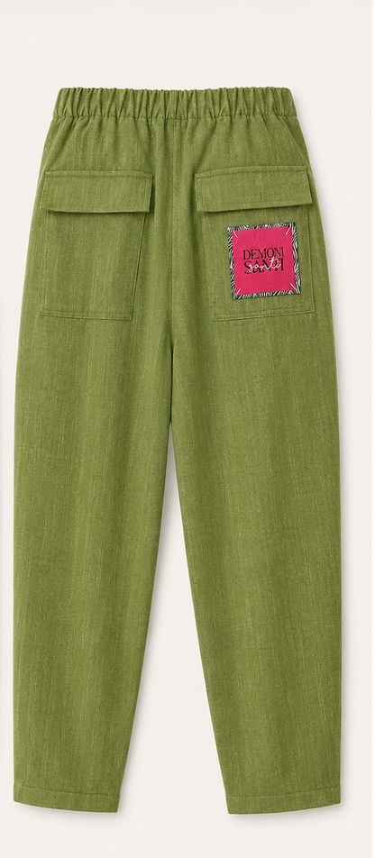 Pantalone Gilda in Denim elasticizzato AVOCADO