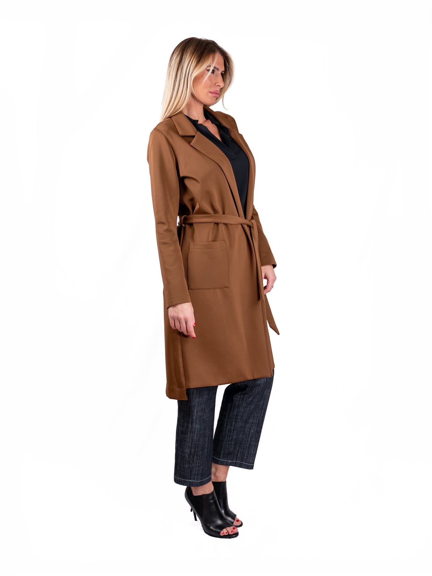 Trench Annabelle in neoprene BRUCIATO