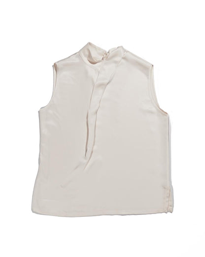 Sottogiacca asimmetrica Blasie in raso VANIGLIA