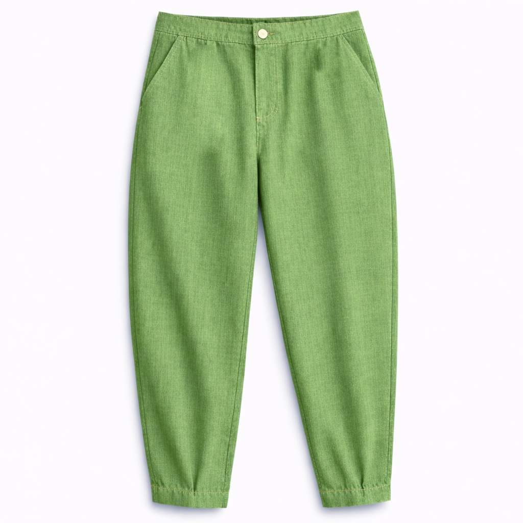 Pantalone Gilda in Denim elasticizzato AVOCADO