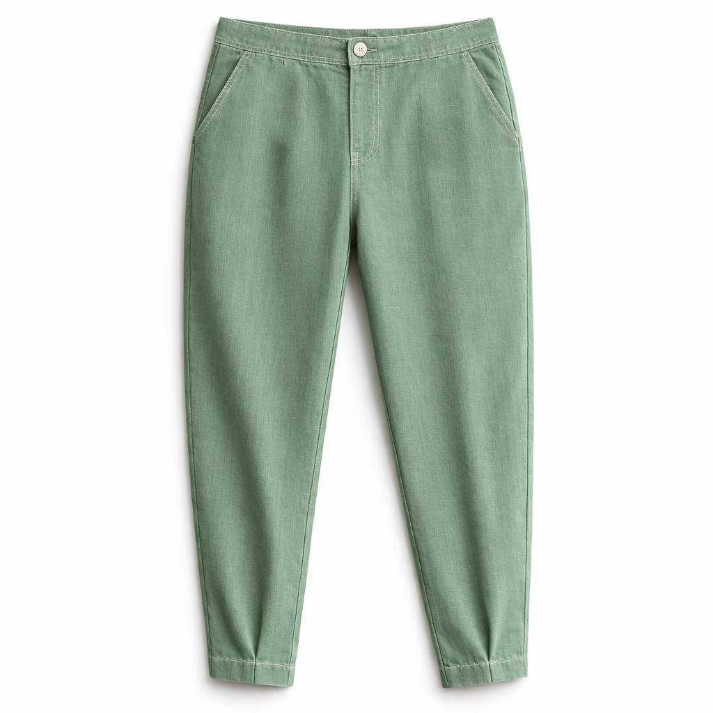 Pantalone Gilda in Denim elasticizzato SALVIA