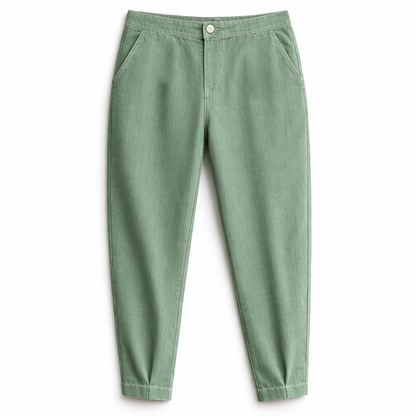 Pantalone Gilda in Denim elasticizzato SALVIA