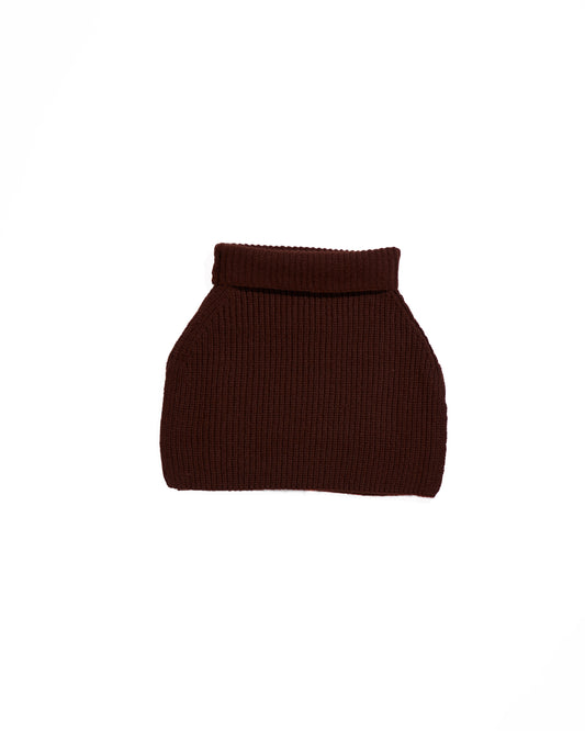Micro Poncho Poppy in misto lana BORDEAUX